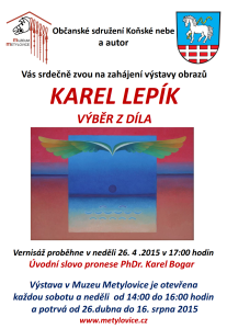 Karel Lepík - výstava Metylovice